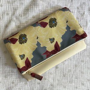 Rachel Palley Leather Clutch (Floral, Brand New)